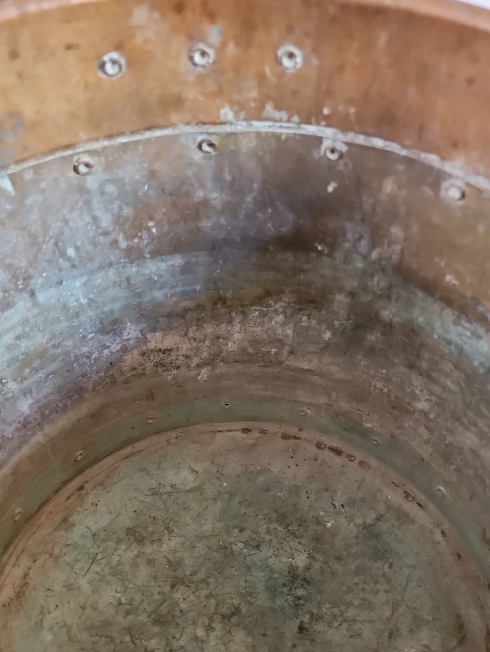 Antigue English Copper & Brass Jardiniere Bucket.